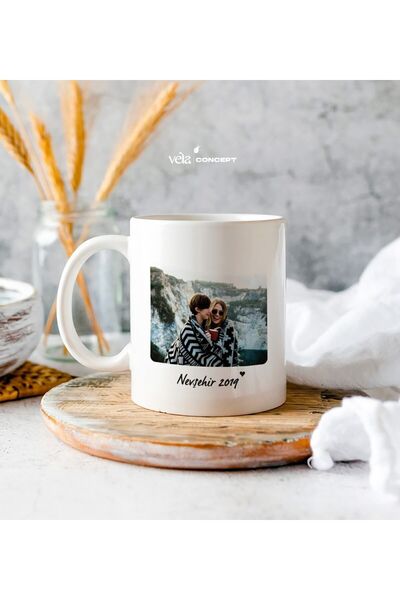 Vela Gifting Kişiye Özel Fotoğraflı Ve Isimli Beyaz Kupa Bardak - Arkadaşa He...