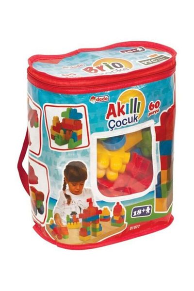 DEDE Smart Kid 60 Piece Big Block Set with Bag