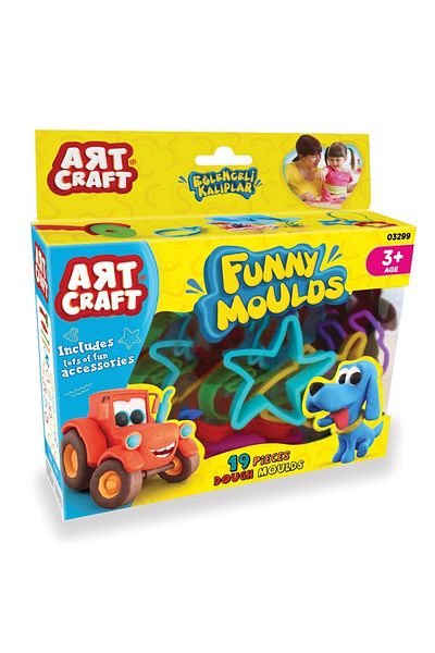 Doğan Oyuncak Dünyası Fun Molds (19 Pieces) - Play Dough Set - Dough Sets - Dough Molds