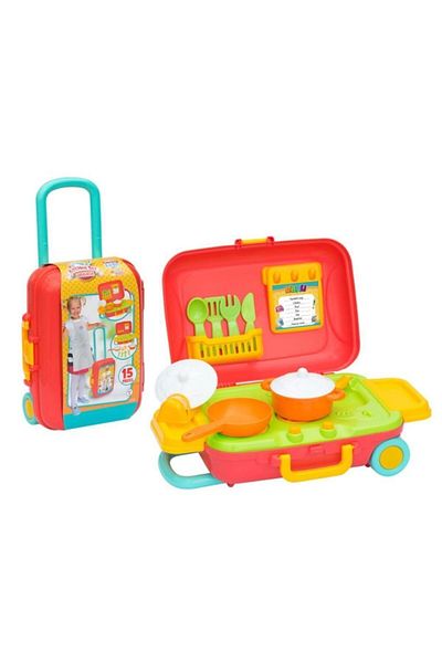 Doğan Oyuncak Dünyası Candy Kitchen Set My Suitcase - Kitchenware Toy - Home Toys - Kitchen Set - Dish Set