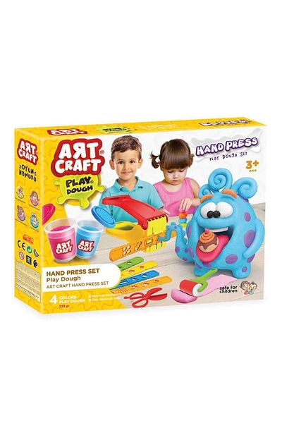 Doğan Oyuncak Dünyası Hand Press Dough Set (224 Gr.) - Play Dough Set - Dough Sets - Dough Molds