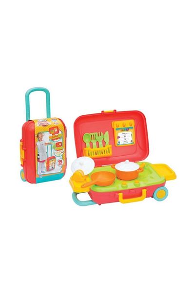 Doğan Oyuncak Dünyası Candy Kitchen Set My Suitcase - Kitchenware Toy - Home Toys - Kitchen Set - Dish Set