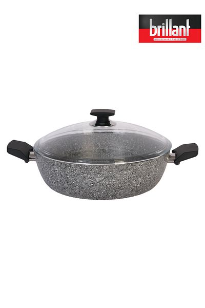 Brillant Luxury Granite 28 cm Pilaf Karnıyarık Pot Fireproof Non-Stick Pot