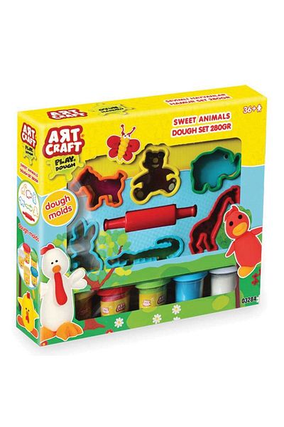 Doğan Oyuncak Dünyası Cute Animals Dough Set - Play Dough Set - Dough Sets - Dough Molds