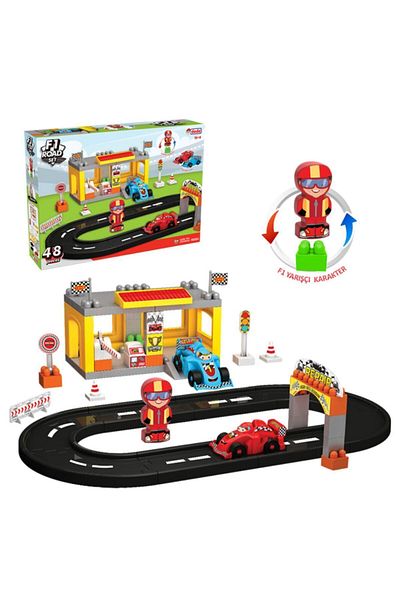 FEN TOYS F1 Racing Road Set 48 Pieces Lego Block