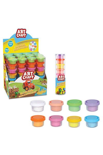 Doğan Oyuncak Dünyası 8-Piece Cylinder Play Dough Set - Play Dough Set - Dough Sets - Dough Molds