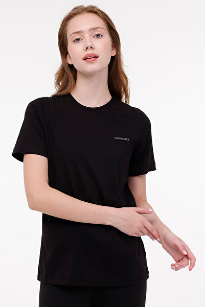 lumberjack WB C NECK 11CT122 - 4PR Γυναικείο μαύρο κοντομάνικο μπλουζάκι