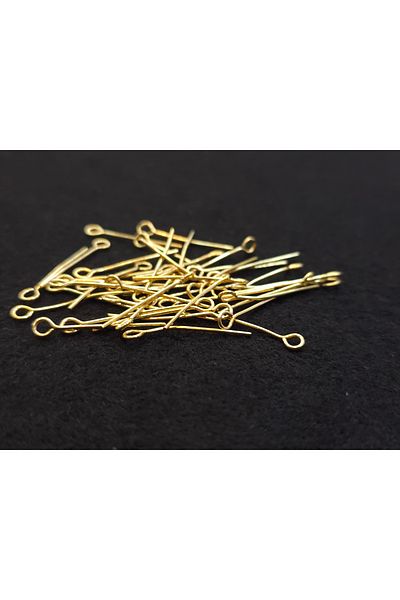 Yüksel Boncuk 10 gr Metal Needle - 2.5 cm Gold Plated Ring