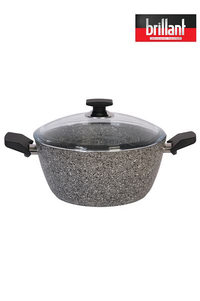 Brillant Luxury Granite Deep Pot 24 cm Fireproof Non-Stick Pot