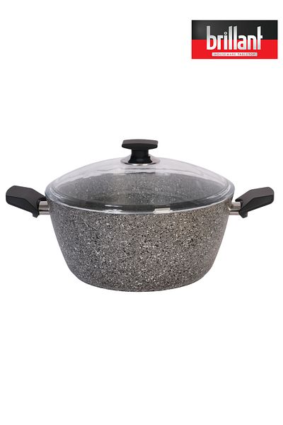 Brillant Luxury Granite Deep Pot 28 cm Fireproof Non-Stick Pot