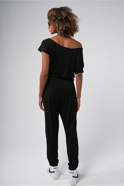 Hopoi Women's Off-The-Shoulder Waist Tie Jumpsuit
