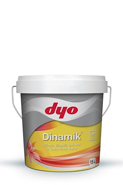 Dyo Dinamik Silikonlu Silinebilir Ipek Mat Iç Cephe Duvar Boyası 0001 Beyaz 15 Lt