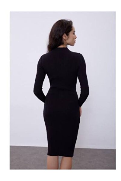 KOZİA OUTDOORS Γυναικείο Πλεκτό Φόρεμα με ζιβάγκο κάτω από το γόνατο