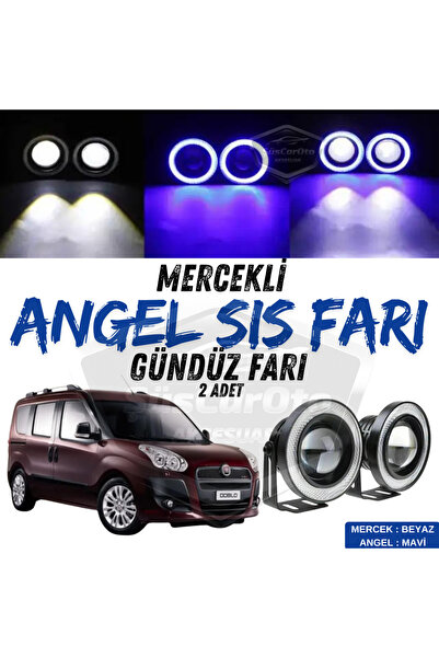 ŞüsCarOto Aksesuar Fiat Doblo D3 2010-2015 Uyumlu Mercekli Angel Sis Farı Met...
