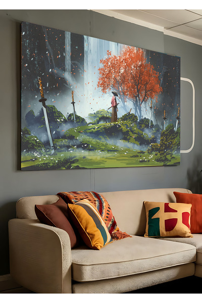 AR AJANS KANVAS TABLO Calea Samuraiului Sfântul Pom Pictură decorativă pe pânză