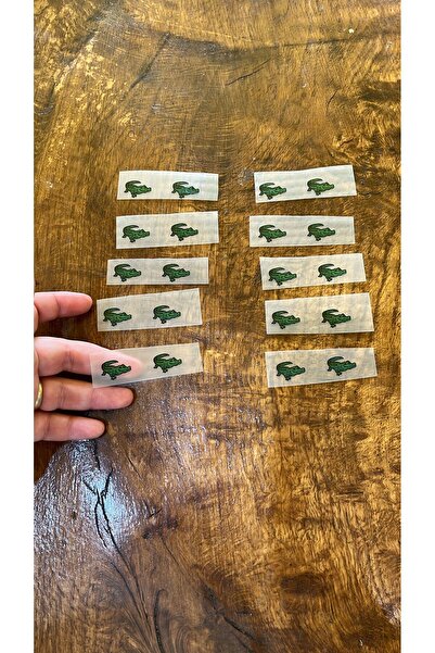 Gönülden Tasarım 20 bucăți - 2x1 cm guler de tricou cu imprimeu crocodil