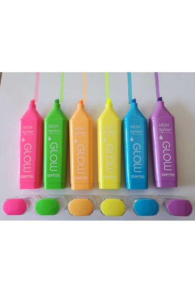Gıpta Glow 6 Colors Phosphorescent Vivid Marker
