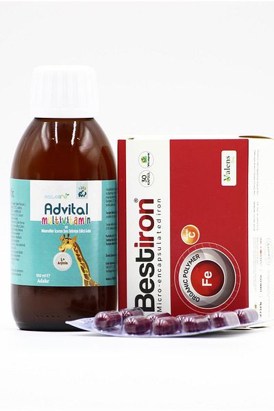 Valens Bestiron Vitamin C and Iron Supplement - 30 Capsules Advital L+ Arginine Syrup 150ml