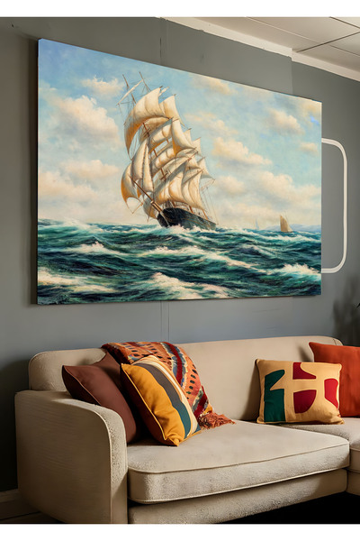 AR AJANS KANVAS TABLO Aventura pe mare în mijlocul oceanului PICTURA decorati...