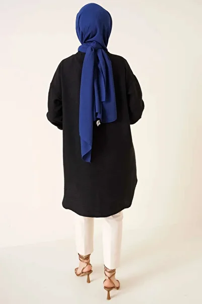 İKLİM LİFE Black Sleeve Nevrulu Tunik