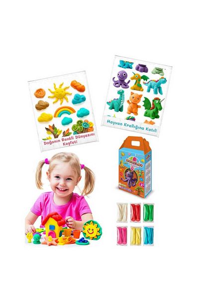 Smarta Momclay Play Dough Natural Play Dough 6 Colors X 100 Grams 30000810