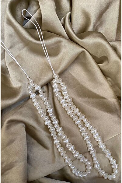 Universal design pearl inci tasarım telefon charmı telefon ipi 2li Arkadaş He...