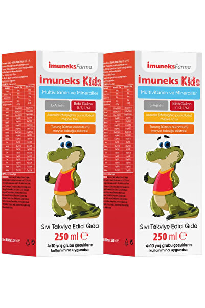 Imuneks İmuneks Kids Multivitamin ve Mineraller Takviye Edici Gıda 250 ml 2'Lİ