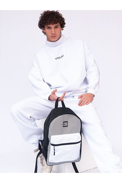 Vatkalimon Unisex Λευκό Γκρι Μαύρο Αδιάβροχο Σχολείο και Σακίδιο πλάτης