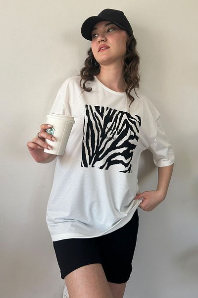 CİDDE Women's Leopard Printed T-Shirt