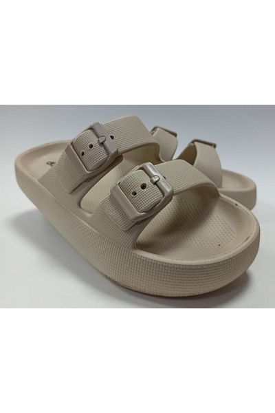 AkınalBella Adjustable Double Buckle Platform Sole Eva Daily Pool Beach Home and Street Slippers