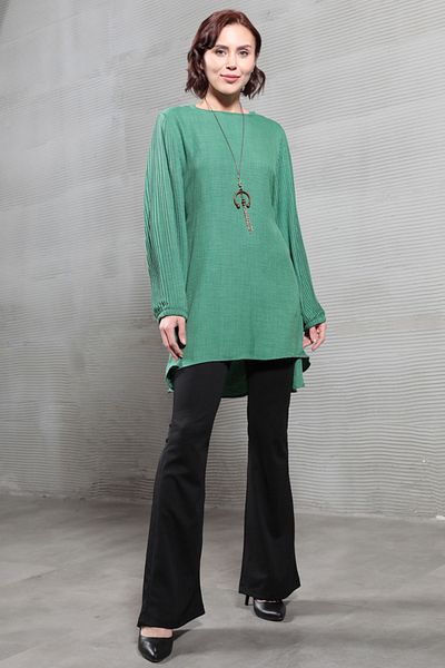GİYSA Belted Pleated Sleeves - Women's Tunic