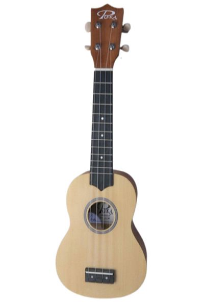 PUKA Pk10-bn Natural Soprano Ukulele Spruce Cover (περιλαμβάνεται θήκη)