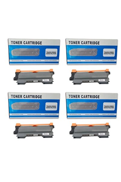 TN450/2060/2255/HL2130 MUADİL TONER - Dörtlü Paket