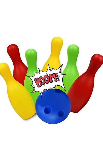 TuffY'S Küçük Boy Oyuncak Bowling Seti - 20cm, 1 Top ve 6 Lobut ile Eğlenceli Çocuk Oyunu