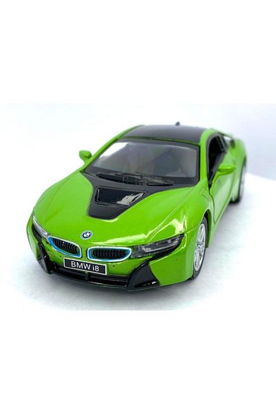 Kinsmart بي ام دبليو I8 - سحب قطرة 5 بوصة. سيارة موديل مرخصة، لعبة سيارة 1:36