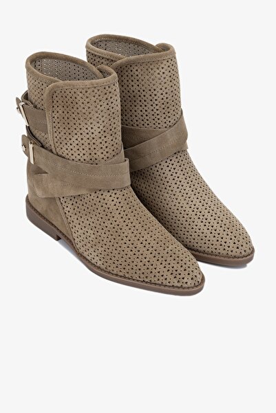 Valmenti Arden Kadın Yeşil Süet Hakiki Deri Casual Bot