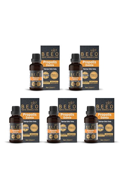 BEE'O 5 Adet Propolis Damla Paketi 5*20 ml