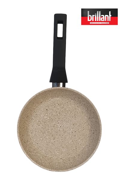 Brillant 20 cm Luxury Granite Pan - Fireproof and Non-Stick, Cream Color
