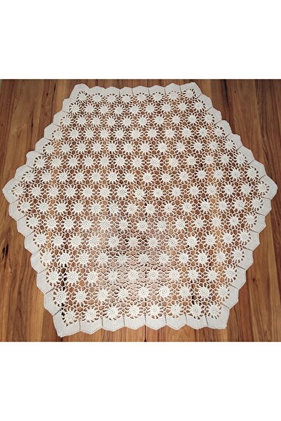 chebello El Örgüsü Tığ İşi Fiskos Masa Örtüsü TAKIMI (100x90) /El İşi Dantel ...