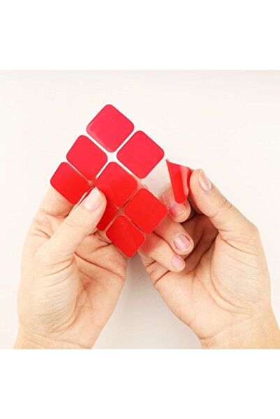 Miningaa 18 قطعة شريط أحمر شفاف مزدوج الجوانب شريط لاصق قوي مزدوج الجوانب أحمر 25*25 مللي متر