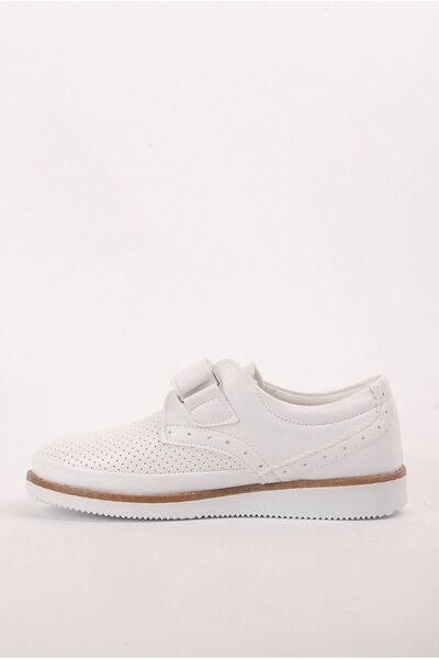ÖZCAN White Suede Casual Shoes for Boys