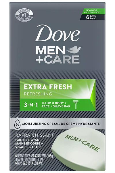 Dove Men Care Extra Fresh - Face and Body Soap 6X106Gr