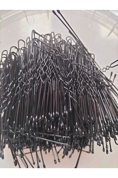 KIRMIZICOSMETİCS دبوس شعر أسود رفيع 20 قطعة