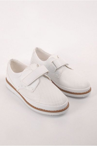 ÖZCAN White Suede Casual Shoes for Boys