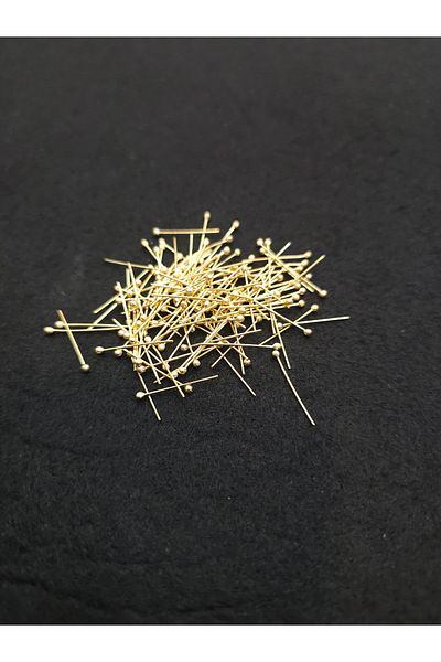 Yüksel Boncuk 10 g Μεταλλική Μαζική Βελόνα - 2 cm Επιχρυσωμένη