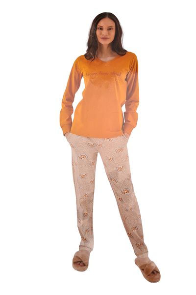 Arnetta Set de pijamale lungi pentru dama - Culoare Aur