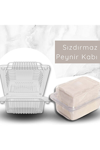 OEM Plastik Peynir Kabı Sızdırmaz 500 Gr Cc Kullan At Tek Kullanımlık 100 Adet