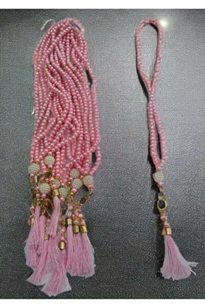 TABASAFE طقم مسبحة زجاجية عالية الجودة مكونة من 10 قطع مرصعة باللؤلؤ