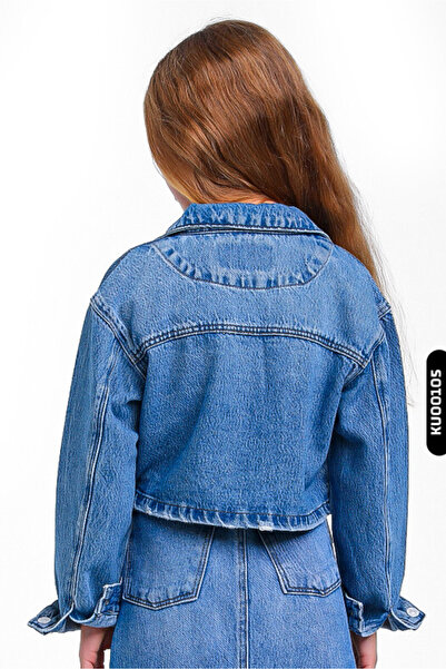 Escabel Cămașă pentru fete cu guler de haină, buzunar cu clapetă, acoperire cu snap, 5-14 ani 24205