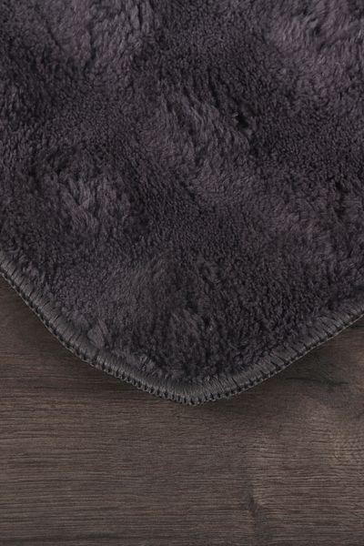 Dokumacıoğlu Bubble Anthracite Soft Μεγάλου μεγέθους Διπλό Αντιολισθητικό Πατάκι Μπάνιου που πλένεται